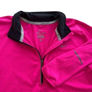 Nike Dri-Fit Women’s Sz M Pink Running Element Fleece Half Zip Athletic Pullover